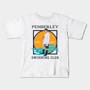 Pemberley Swimming Club Est. 1813 - Pride and Prejudice BLACK Kids T-Shirt